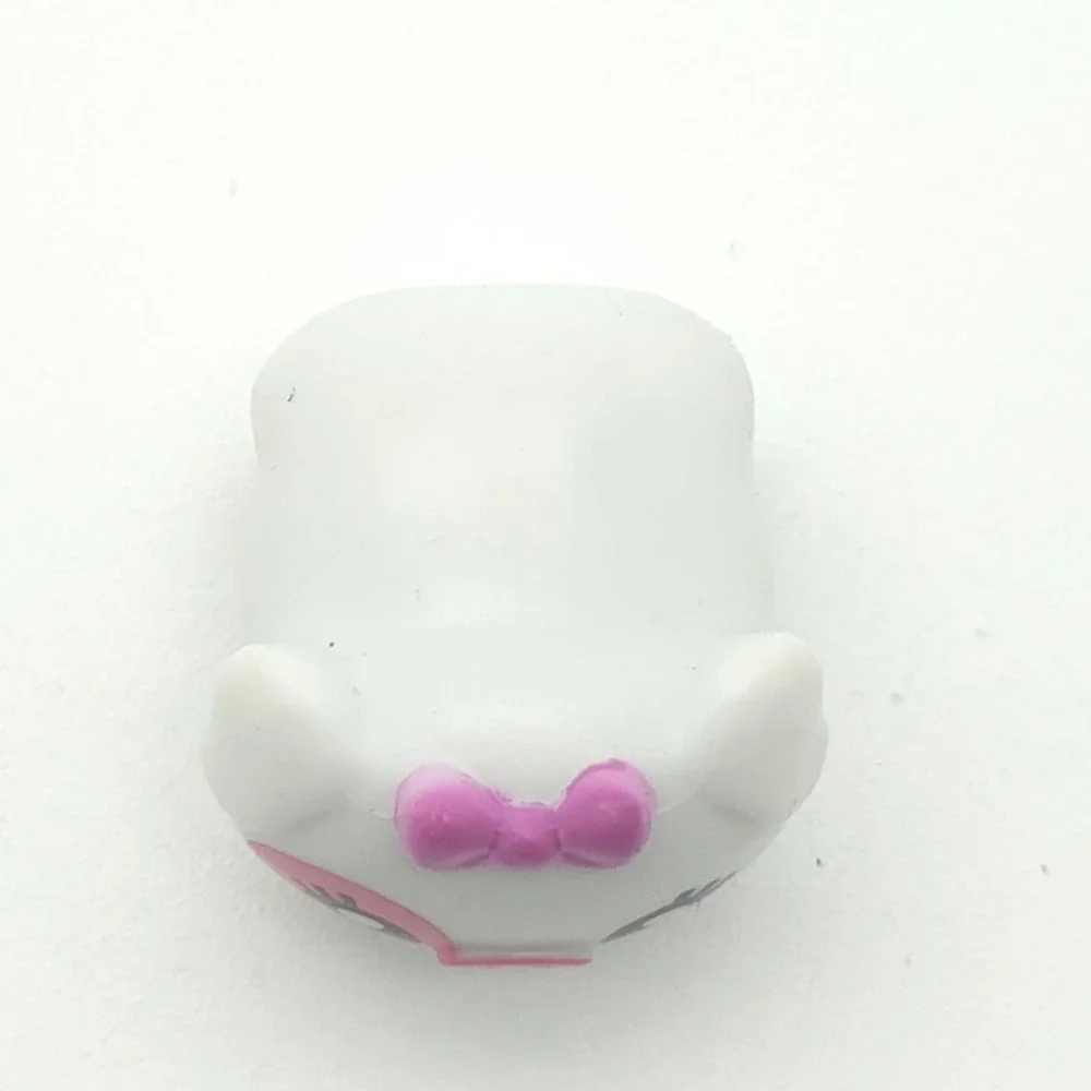 Shopkins Petkins Pig Mini Figure White Pink Purple Bow Kawaii Toy Collectible